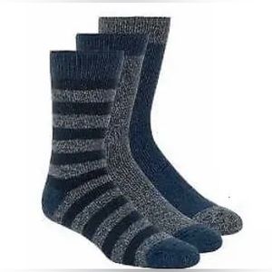 Avalanche Mens Ultimate Winter Thermal Socks Blue Gray Size 6-12 3 Pairs New